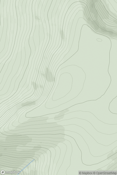 Thumbnail image for Geal-charn [Loch Treig to Loch Ericht] showing contour plot for surrounding peak